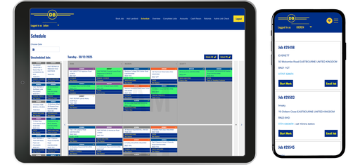 DB Domestics Job Booking and Engineer Management Application