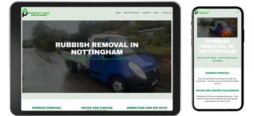 Prestige Waste website