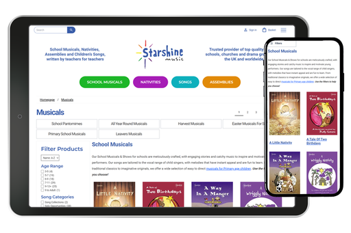 Starshine Music - eCommerce Web Design